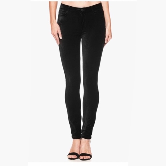 Paige Hoxton Ultra Skinny Velvet Jeans / Pants Sz 23 Black Overdye - Picture 2 of 8